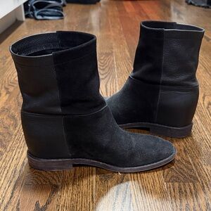Black Vince Suede & Leather Women's Boots size 8